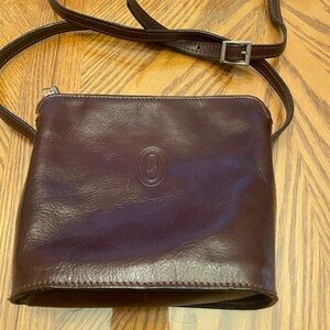 Chic Leather Crossbody Bag in Rich Brown